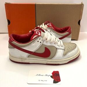 Nike Women’s Dunk Low Pro ‘Light Stone Varsity Red’ (302517 161) Shoes Size: 7.5